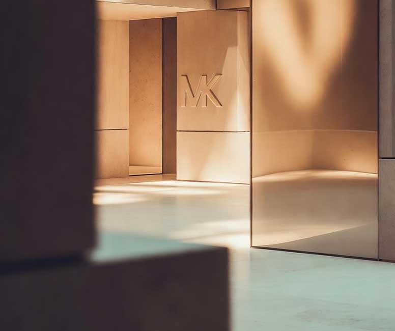 Luxury AI visual branding environment designed by MK Kreativs