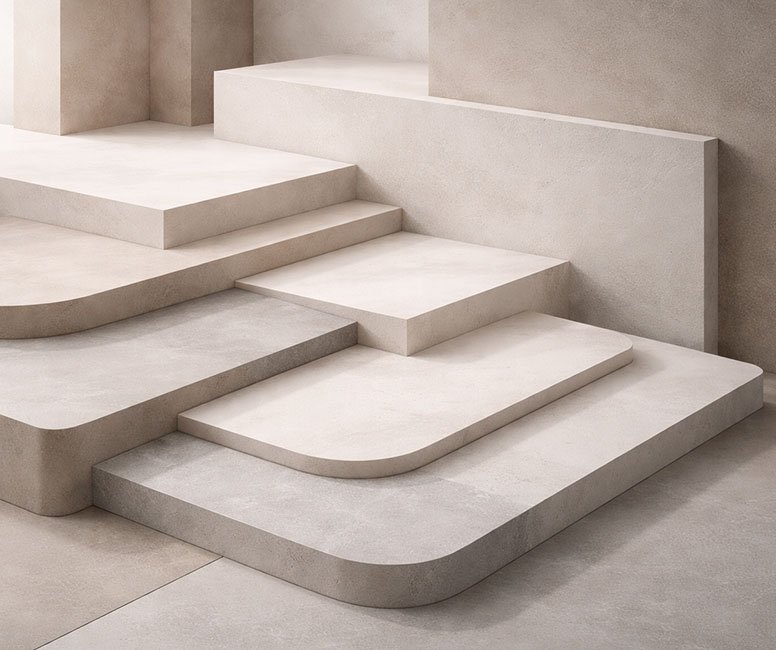 Abstract architectural structure representing MK Kreativs’ system-based brand approach